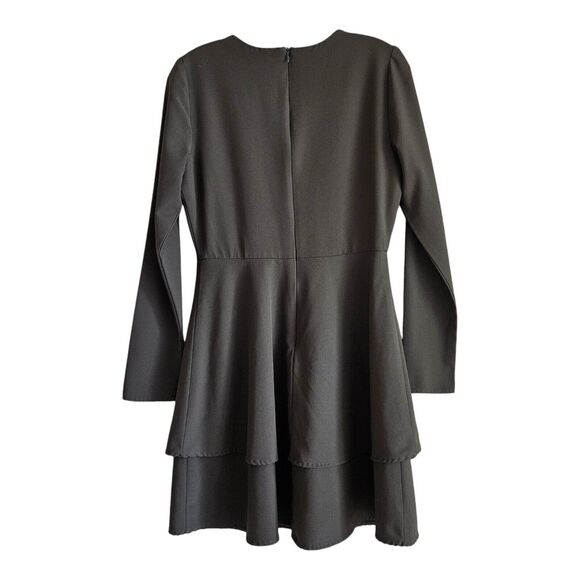 ANTHROPOLOGIE HUTCH Size 4 Cami Dress Olive Green Fit & Flare Long Sleeve Lined - Picture 8 of 8